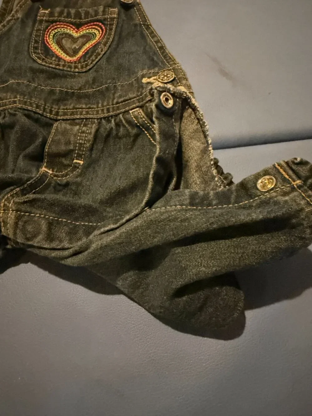 6 months Osh kosh bgosh vestbak jean overalls